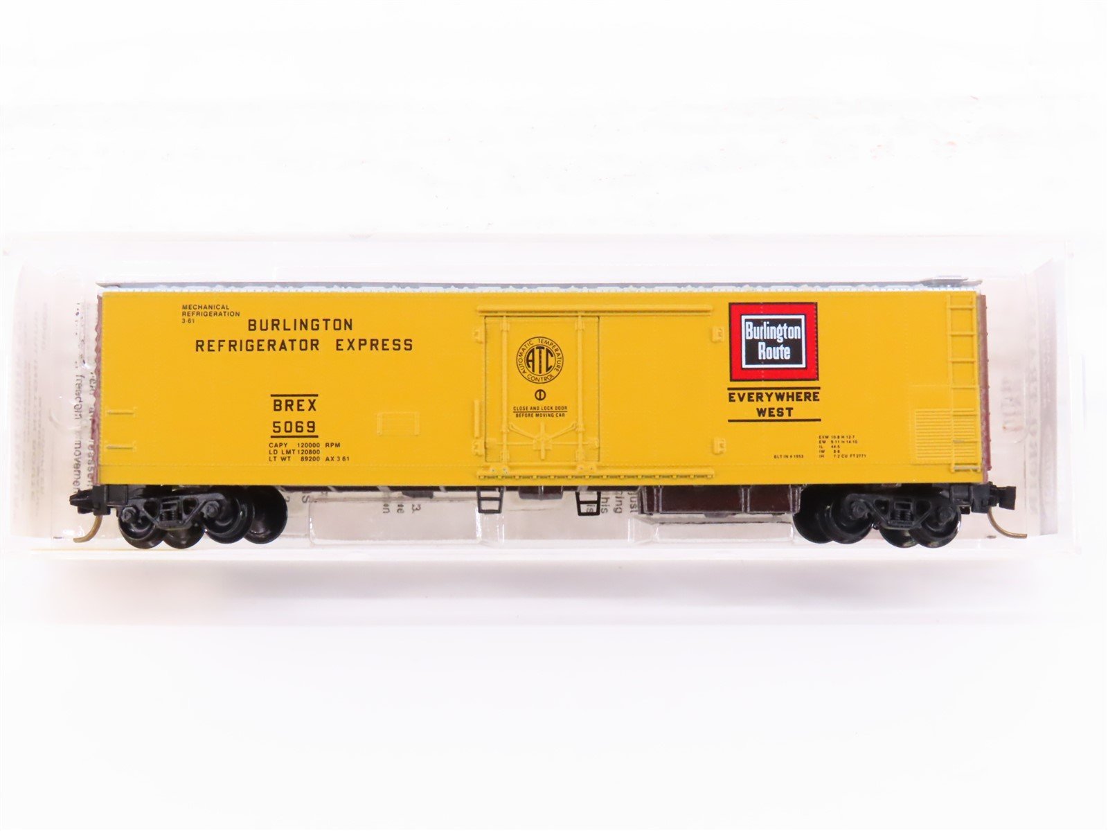 N Kadee Micro-Trains MTL 69040 BREX Burlington Route Mechanical Reefer #5069