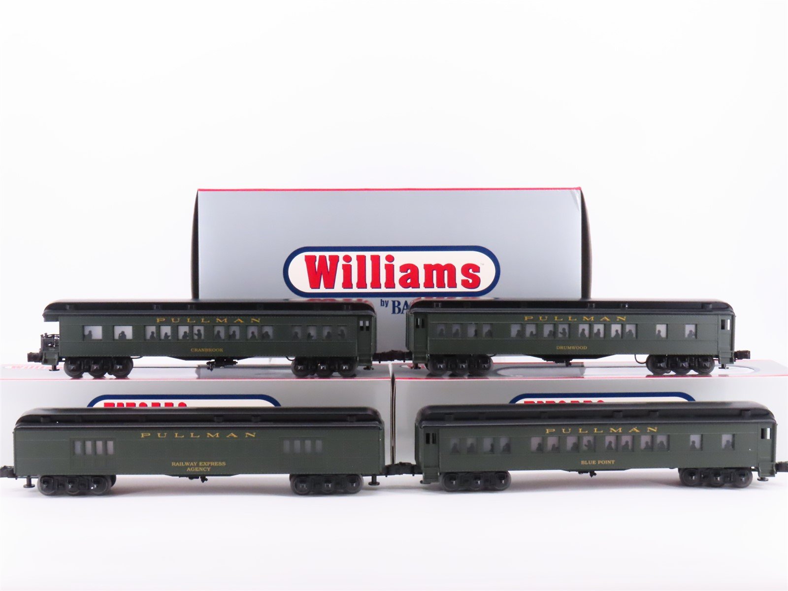 O Gauge 3-Rail Williams 43471 Pullman 60ft Madison Passenger 4-Car Set