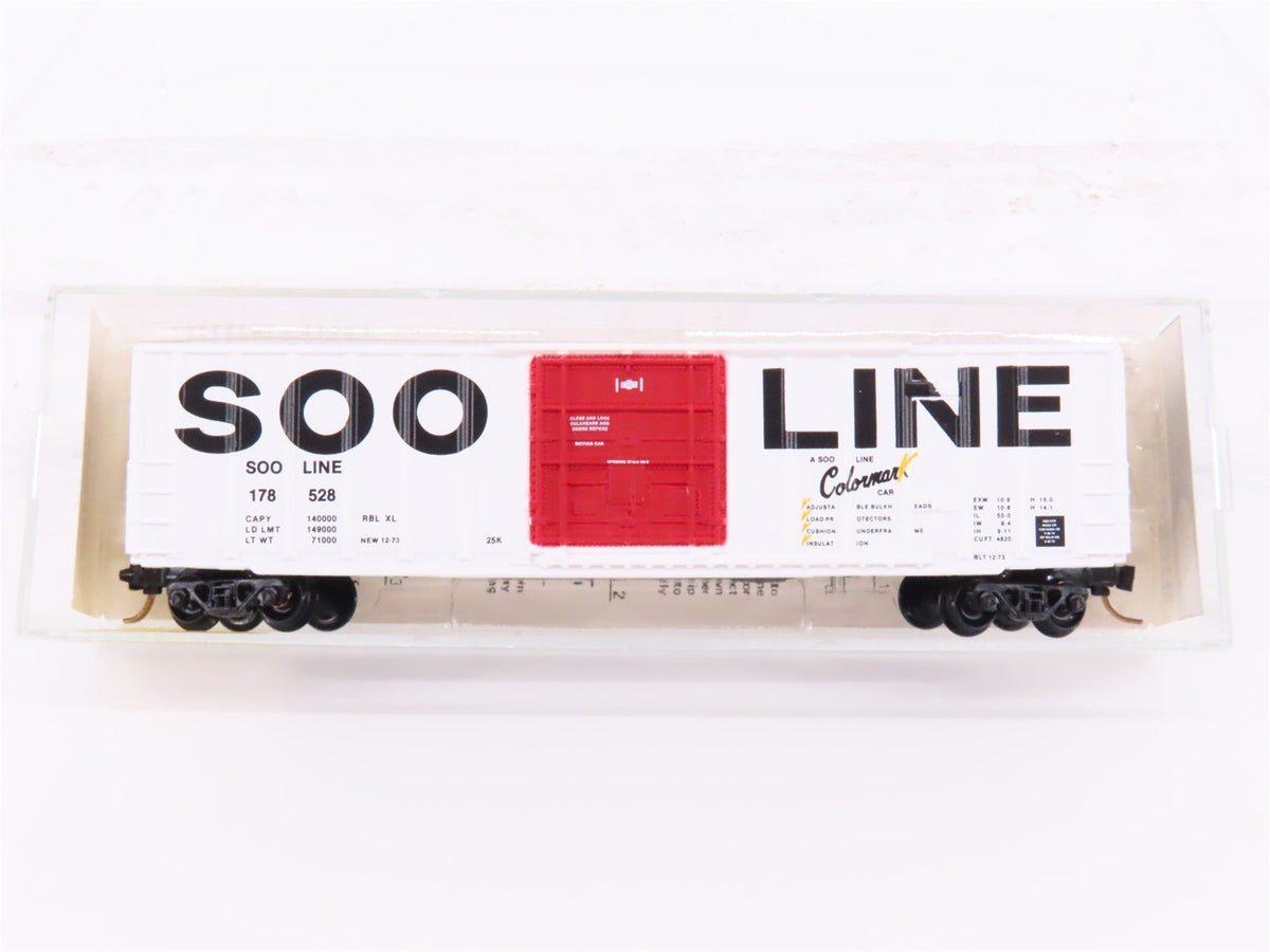 N Scale Kadee Micro-Trains MTL 27120 SOO Line 50&#39; Plug Door Box Car #178528