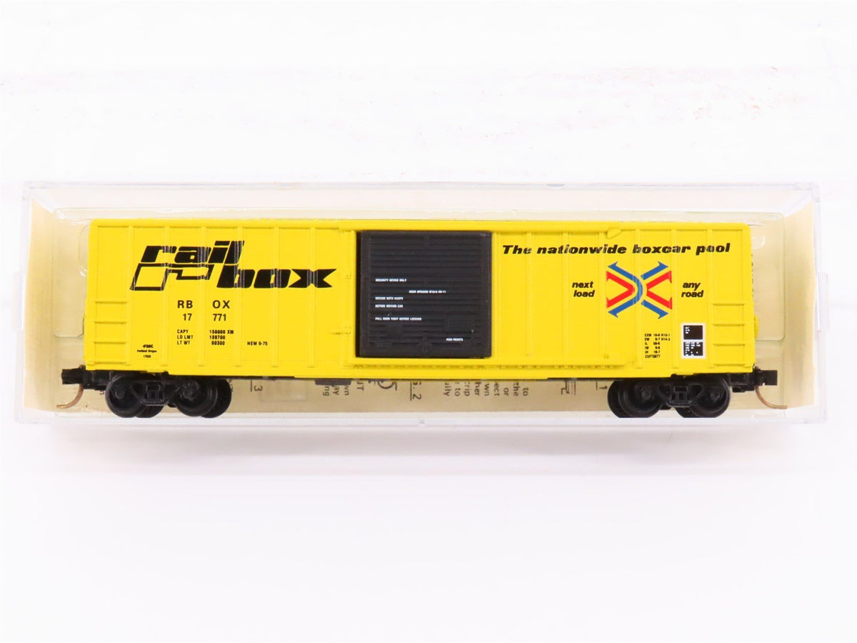 N Scale Kadee Micro-Trains MTL 25012 RBOX Railbox 50&#39; Rib Side Box Car #17771