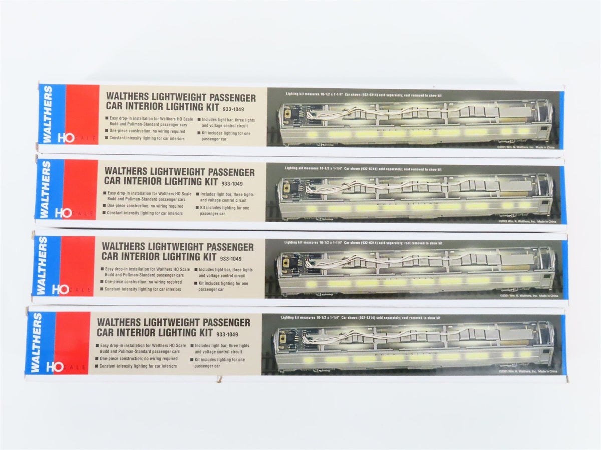 Lot of 12 HO Scale Walthers 933-1049 &amp; 933-1089 Budd/PS Passenger Lighting Kits