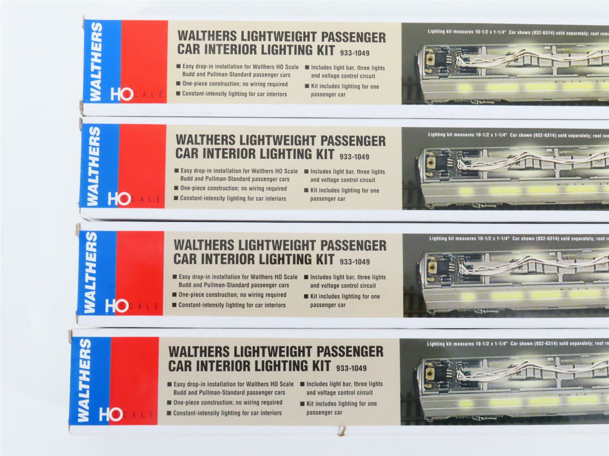 Lot of 12 HO Scale Walthers 933-1049 &amp; 933-1089 Budd/PS Passenger Lighting Kits