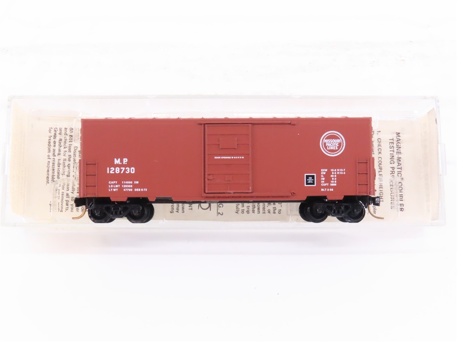 N Scale Kadee Micro-Trains MTL 24190 MP Missouri Pacific 40' Box Car #128730