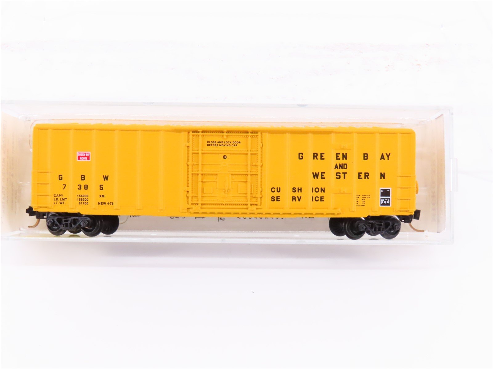 N Scale Kadee Micro-Trains MTL 27080 GBW Green Bay Western 50' Box Car #7385