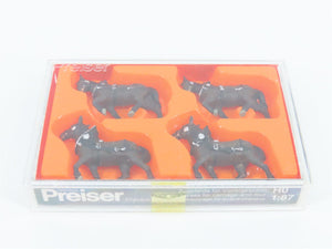 Lot of 4 HO 1/87 Scale Preiser Galloping, Draught & Show Horses Figure Packs