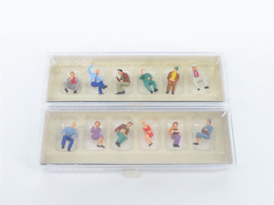 Lot of 10 HO Preiser Spectators, Seated People, Children & More Figure Packs