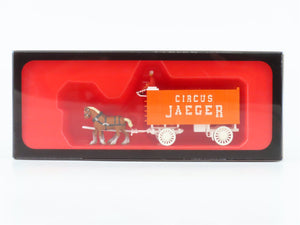 HO Scale Preiser 22155 Circus Jaeger Horse-Drawn Baggage Wagon w/ 2 Horses