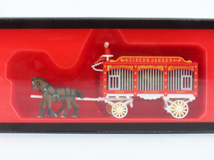 HO Preiser 22158 Circus Jaeger Horse-Drawn 3-Arch Animal Cage Wagon w/ 2 Horses