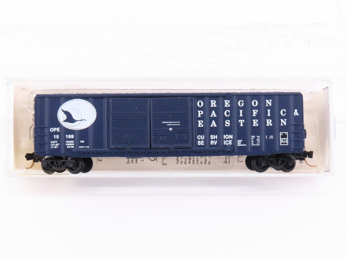 N Kadee Micro-Trains MTL 30090 OPE Oregon Pacific &amp; Eastern 50&#39; Box Car #15199