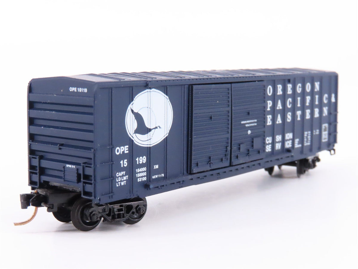 N Kadee Micro-Trains MTL 30090 OPE Oregon Pacific &amp; Eastern 50&#39; Box Car #15199