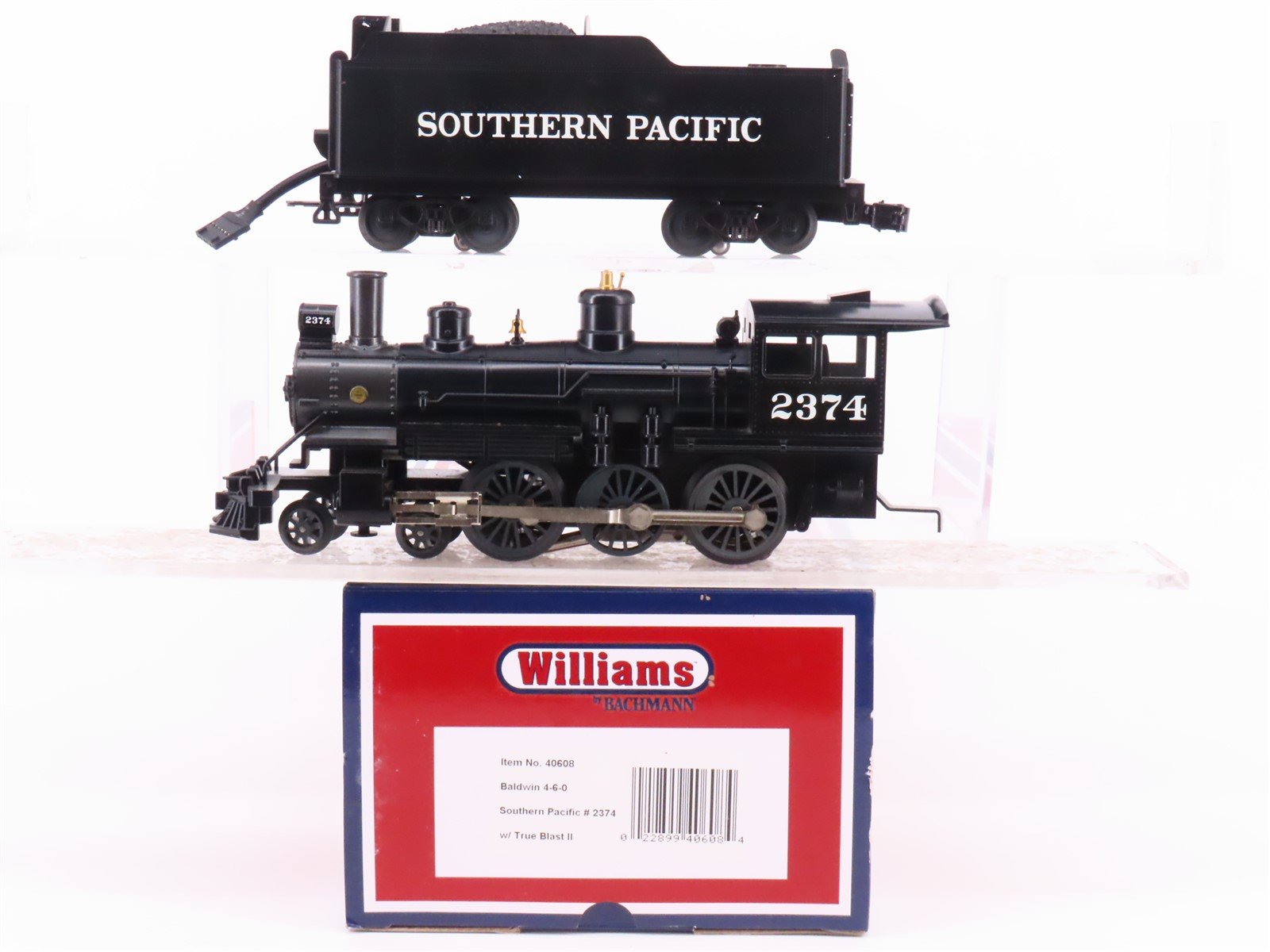 O Gauge 3-Rail Williams 40608 SP Southern Pacific 4-6-0 Steam Locomotive #2374