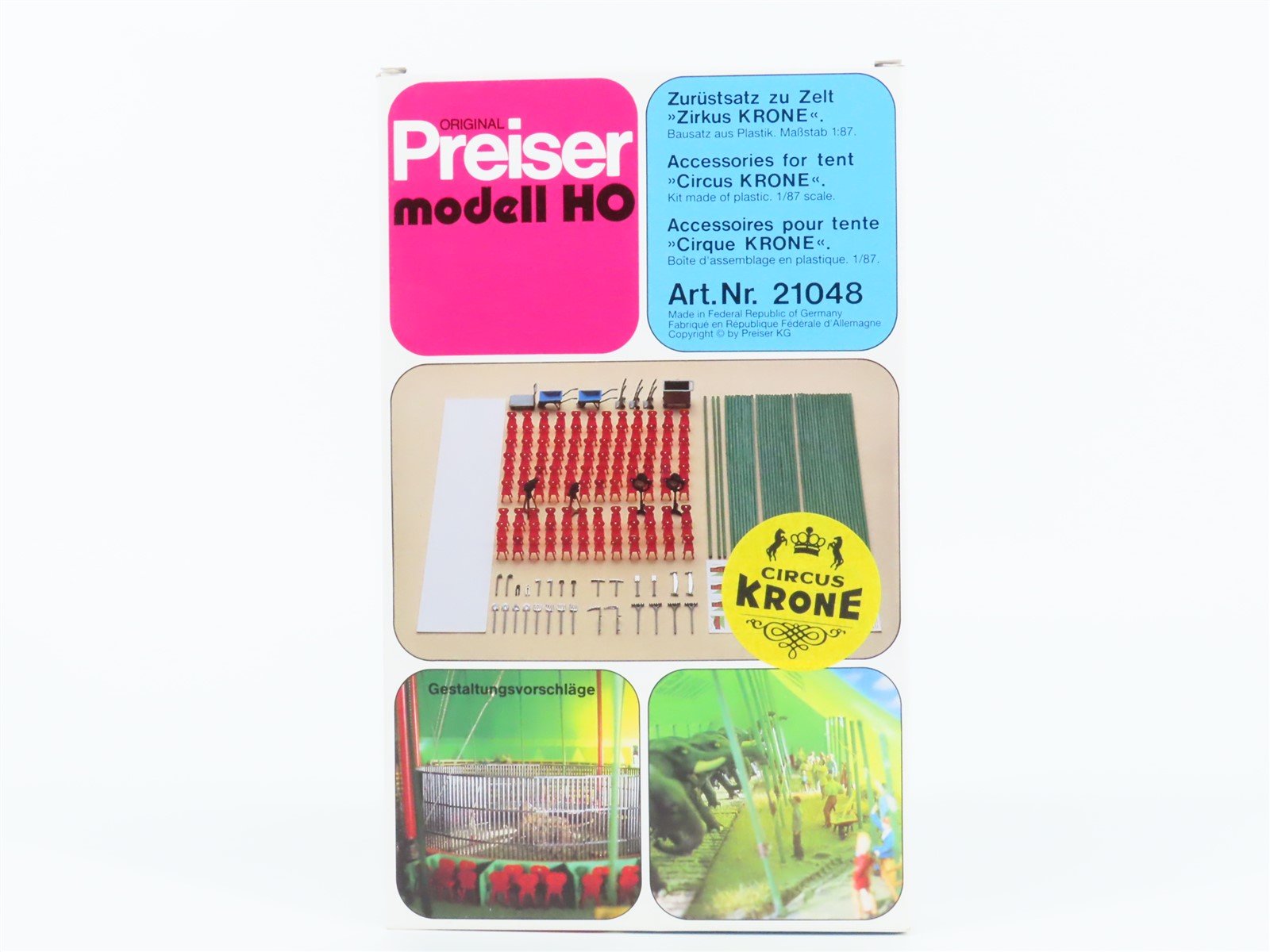 HO 1/87 Scale Preiser Kit #21048 Krone Circus Tent Accessories