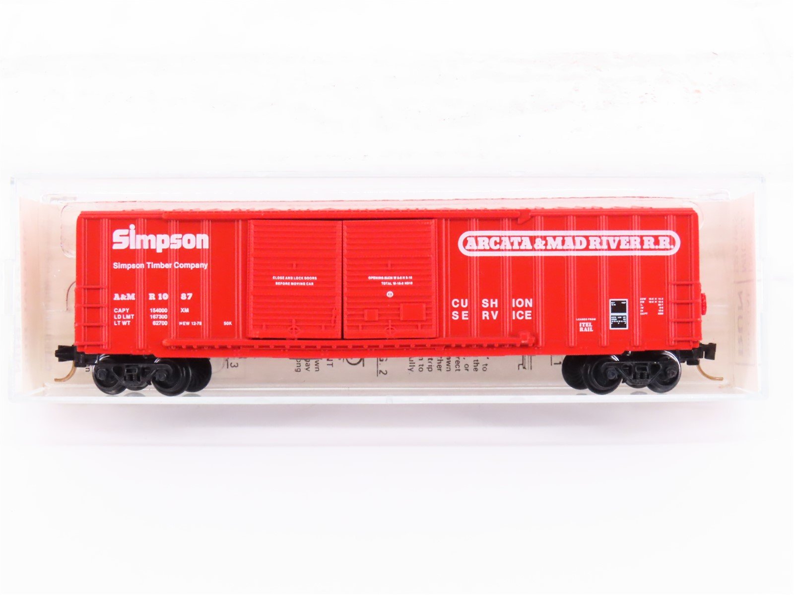 N Scale Kadee Micro-Trains MTL A&MR Arcata & Mad River Railroad Box Car #1087