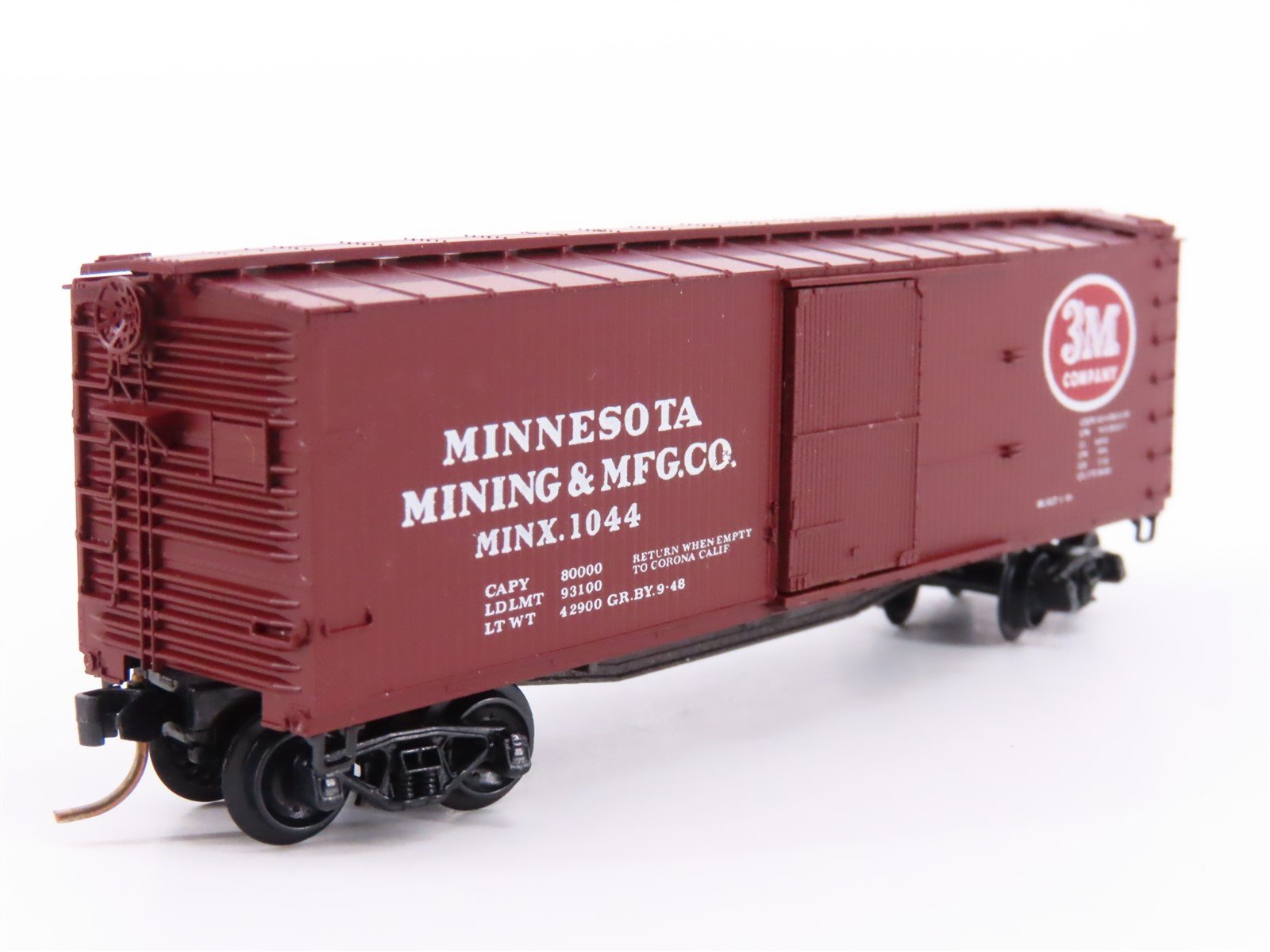 N Scale Kadee Micro-Trains MTL 42090 MINX 3M 40' Single Door Box Car #1044
