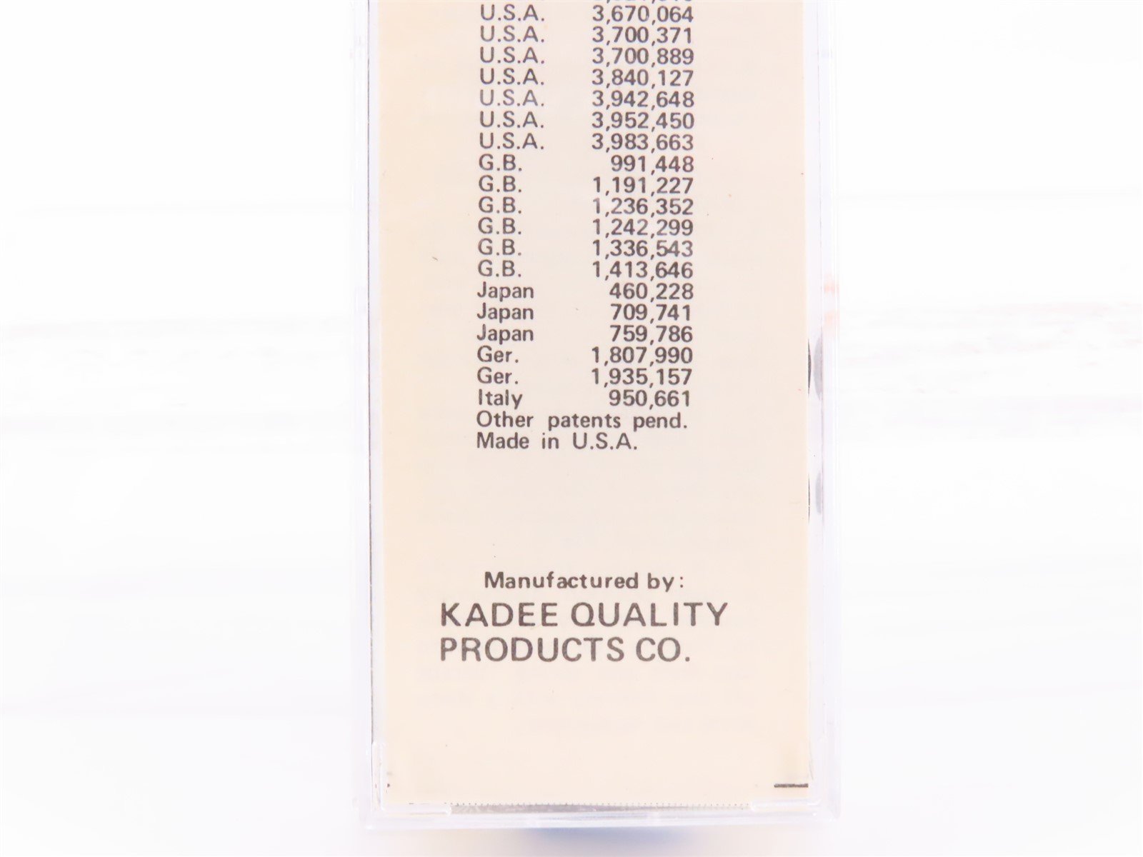 N Scale Kadee Micro-Trains MTL 42090 MINX 3M 40' Single Door Box Car #1044