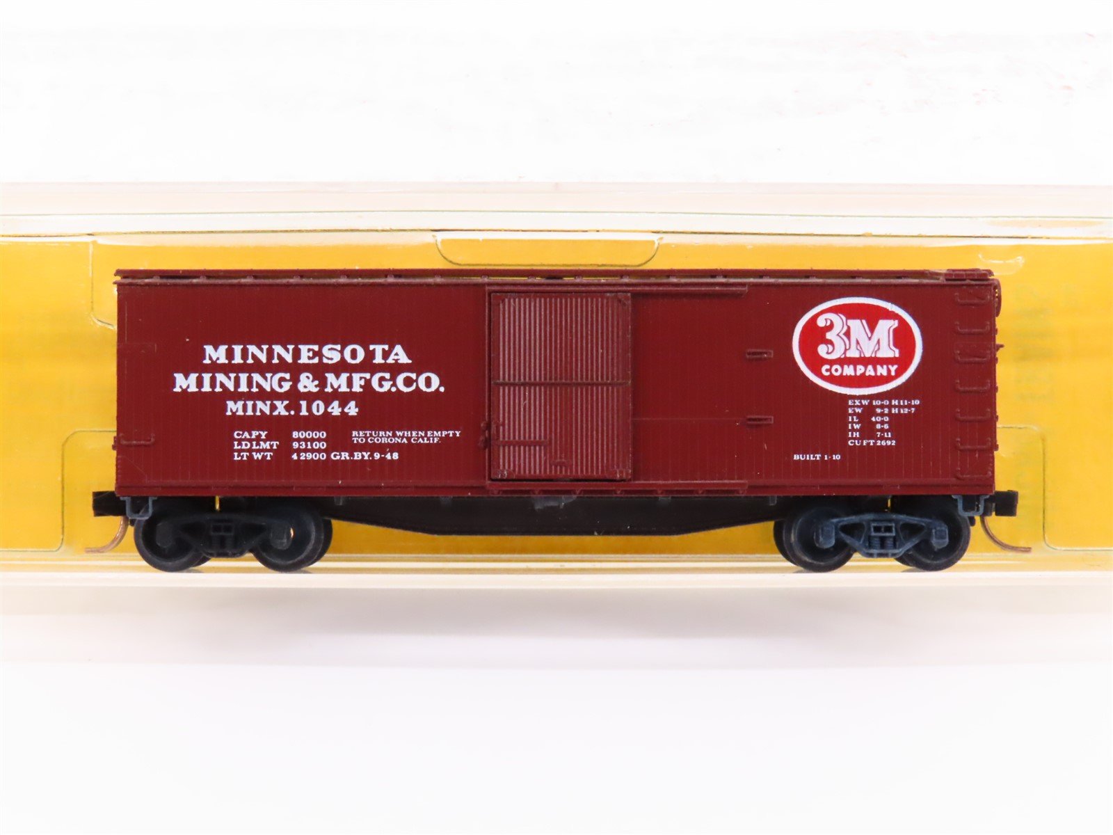 N Scale Kadee Micro-Trains MTL 42520-1 MINX 3M 40' Single Door Box Car #1044