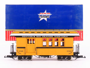 G Scale USA Trains R-30201 DRGW Rio Grande Wood Combine Passenger Car #332