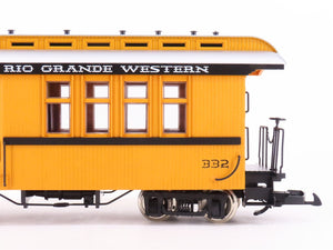 G Scale USA Trains R-30201 DRGW Rio Grande Wood Combine Passenger Car #332