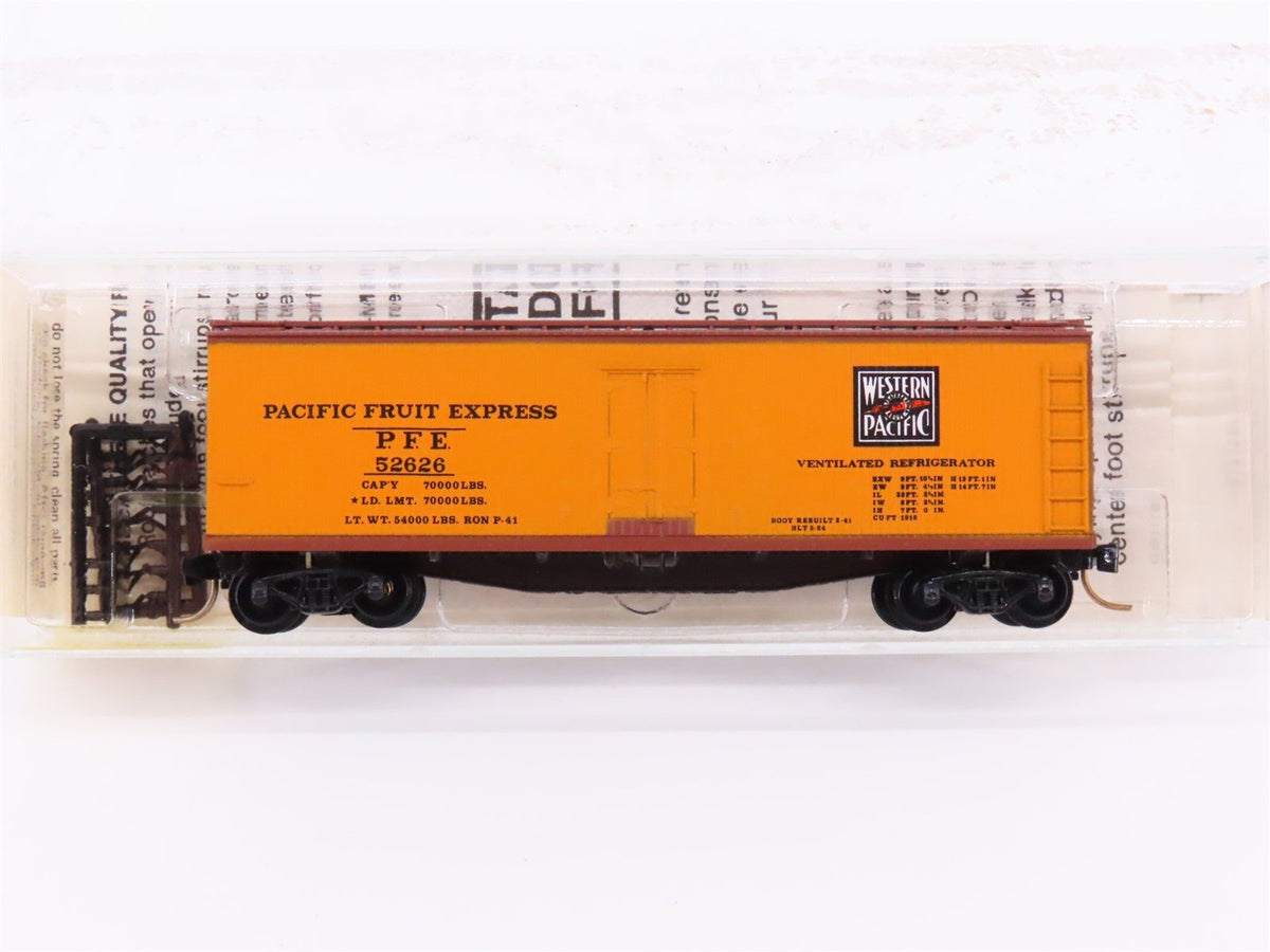 N Scale Kadee Micro-Trains MTL 47290 PFE Western Pacific 40&#39; Wood Reefer #52626