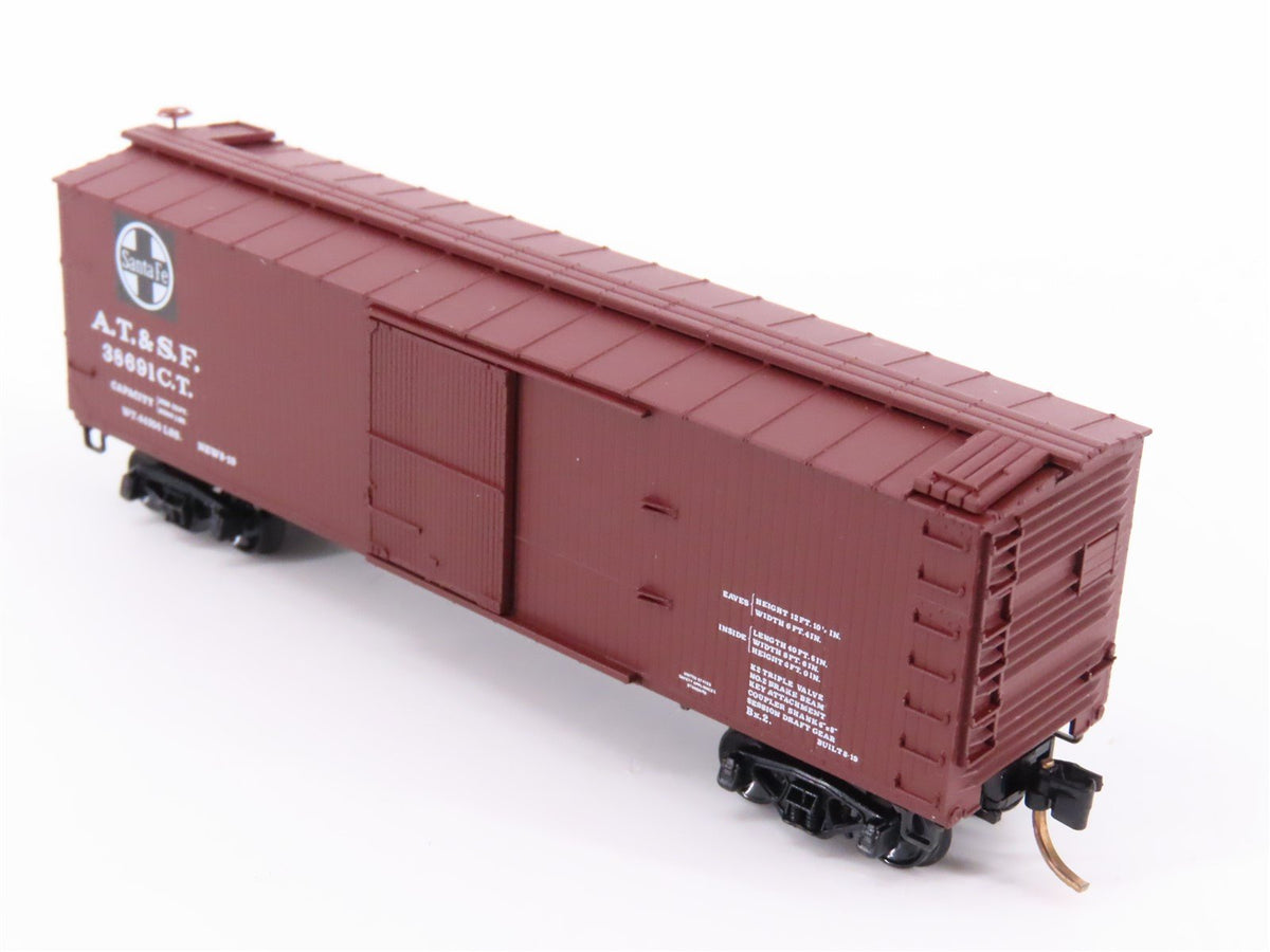 N Scale Kadee Micro-Trains MTL 39060 ATSF Santa Fe Railroad 40&#39; Box Car #38691CT