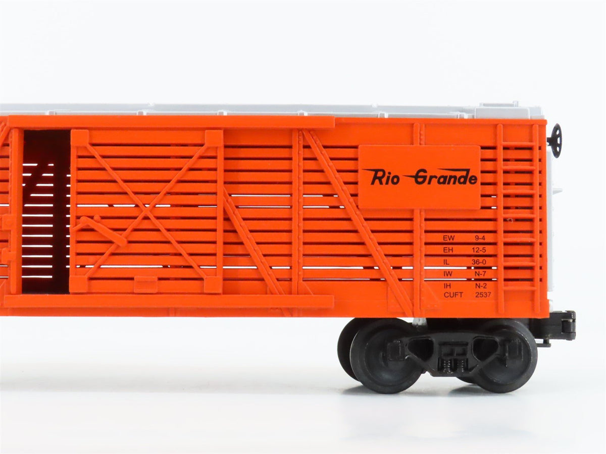 O Gauge 3-Rail Semi-Scale MTH Rail-King 30-7110 D&amp;RGW Rio Grande Stock Car 37713