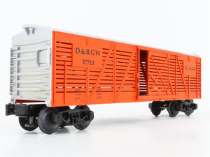 O Gauge 3-Rail Semi-Scale MTH Rail-King 30-7110 D&RGW Rio Grande Stock Car 37713