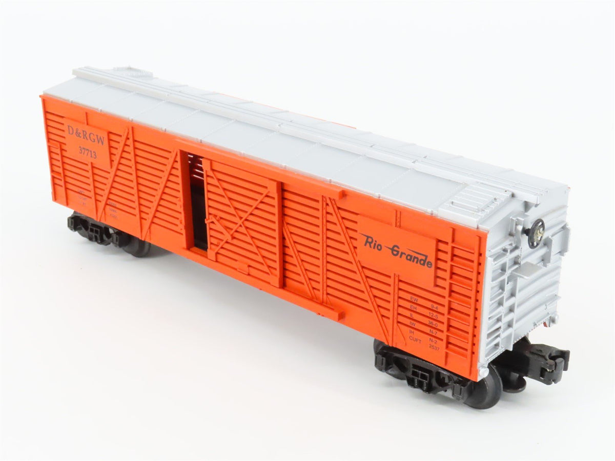 O Gauge 3-Rail Semi-Scale MTH Rail-King 30-7110 D&amp;RGW Rio Grande Stock Car 37713