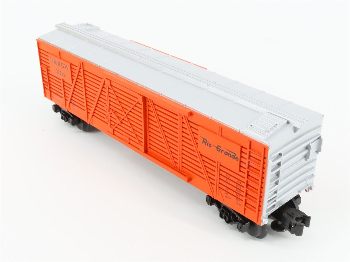 O Gauge 3-Rail Semi-Scale MTH Rail-King 30-7110 D&amp;RGW Rio Grande Stock Car 37713