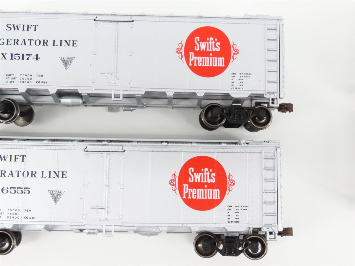 HO Scale Athearn SRLX Swift&#39;s Premium 40&#39; Steel Reefers 6-Car Set