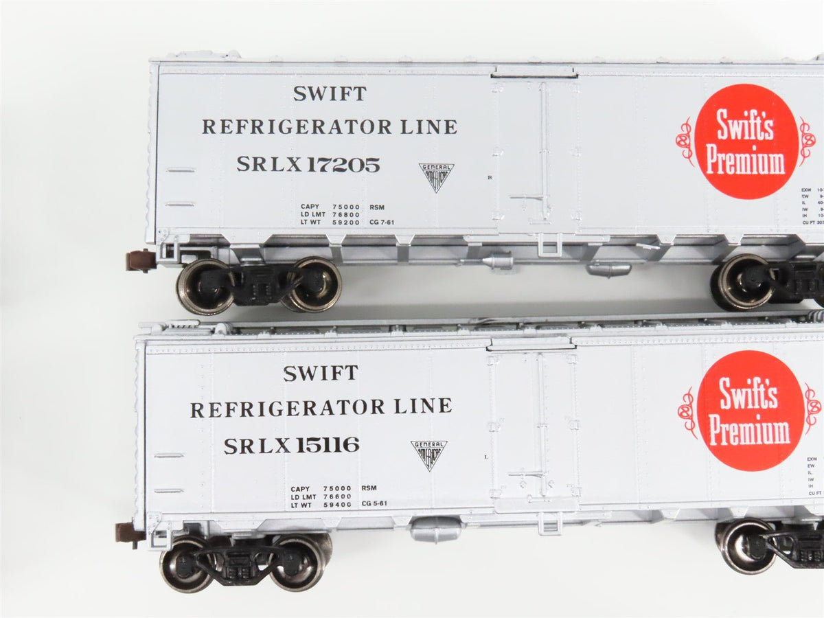 HO Scale Athearn SRLX Swift&#39;s Premium 40&#39; Steel Reefers 6-Car Set