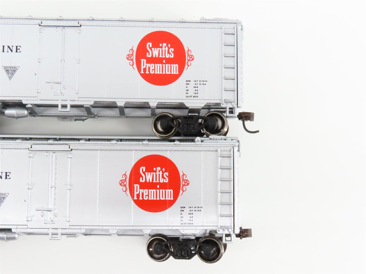 HO Scale Athearn SRLX Swift&#39;s Premium 40&#39; Steel Reefers 6-Car Set