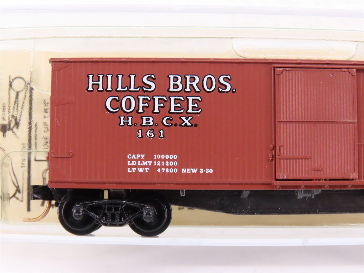 N Scale Kadee Micro-Trains MTL 42100 HBCX Hills Bros Coffee 40&#39; Box Car #161