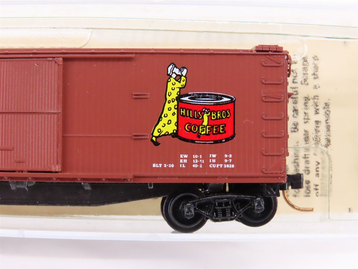 N Scale Kadee Micro-Trains MTL 42100 HBCX Hills Bros Coffee 40&#39; Box Car #161