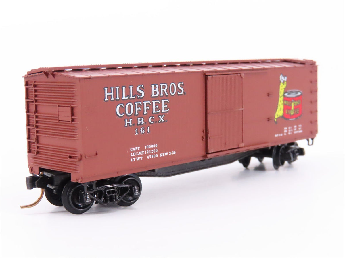 N Scale Kadee Micro-Trains MTL 42100 HBCX Hills Bros Coffee 40&#39; Box Car #161