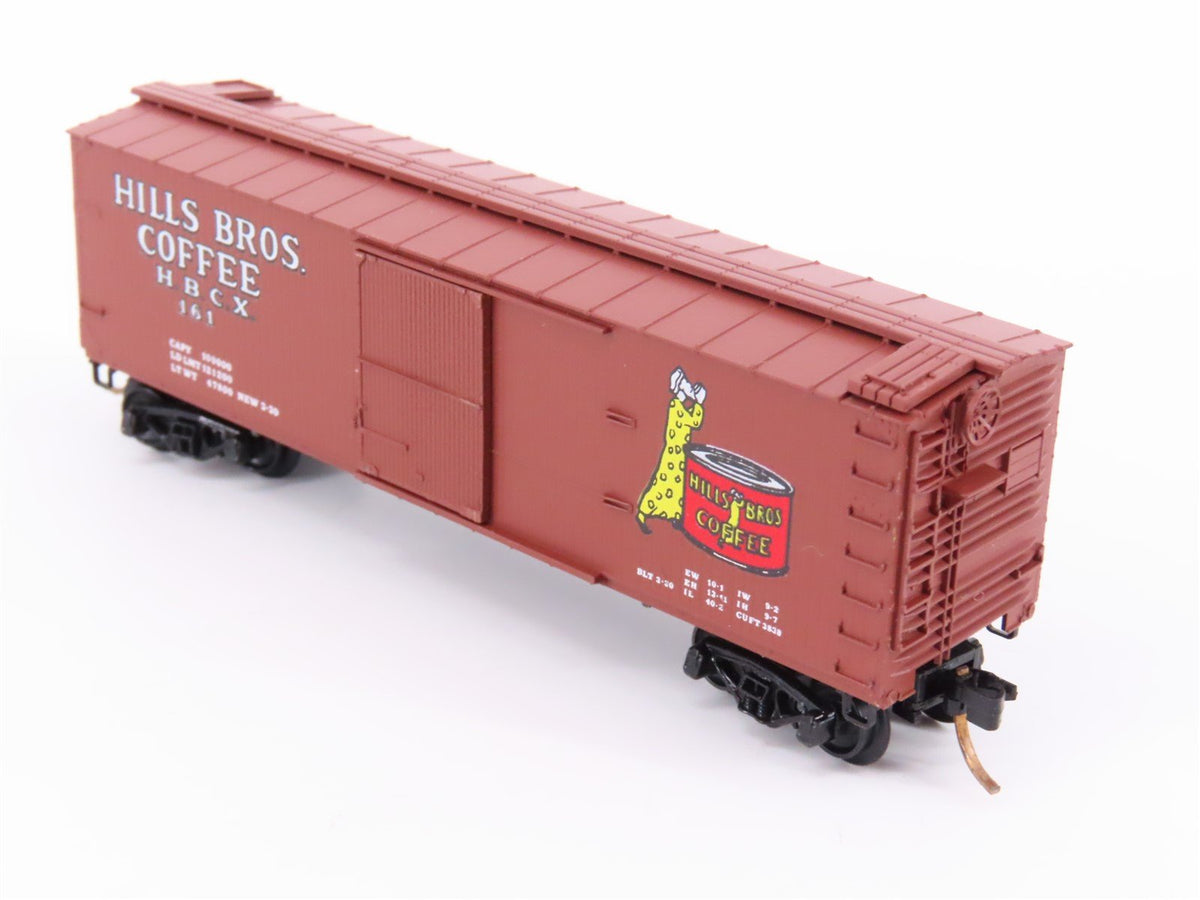 N Scale Kadee Micro-Trains MTL 42100 HBCX Hills Bros Coffee 40&#39; Box Car #161