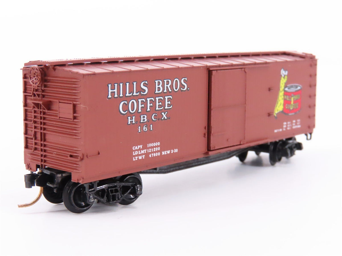 N Scale Kadee Micro-Trains MTL 42100 HBCX Hills Bros Coffee 40&#39; Box Car #161