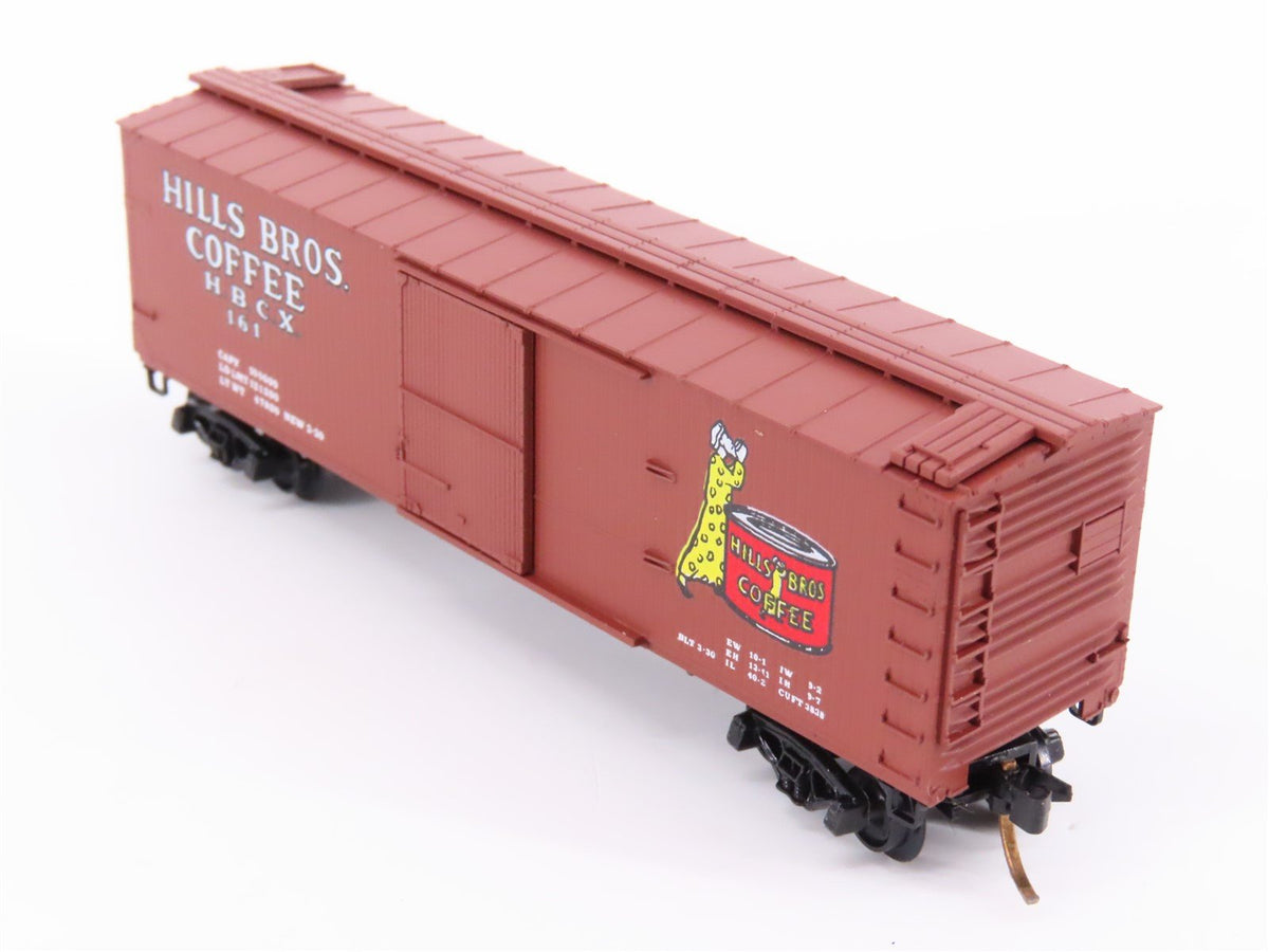 N Scale Kadee Micro-Trains MTL 42100 HBCX Hills Bros Coffee 40&#39; Box Car #161