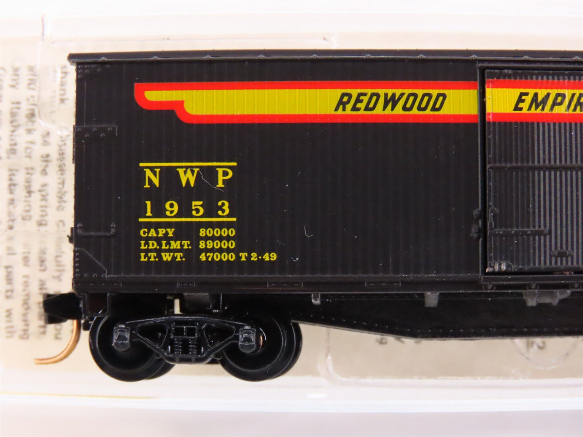 N Scale Kadee Micro-Trains MTL 39100 NWP Redwood Empire Route 40&#39; Box Car #1953