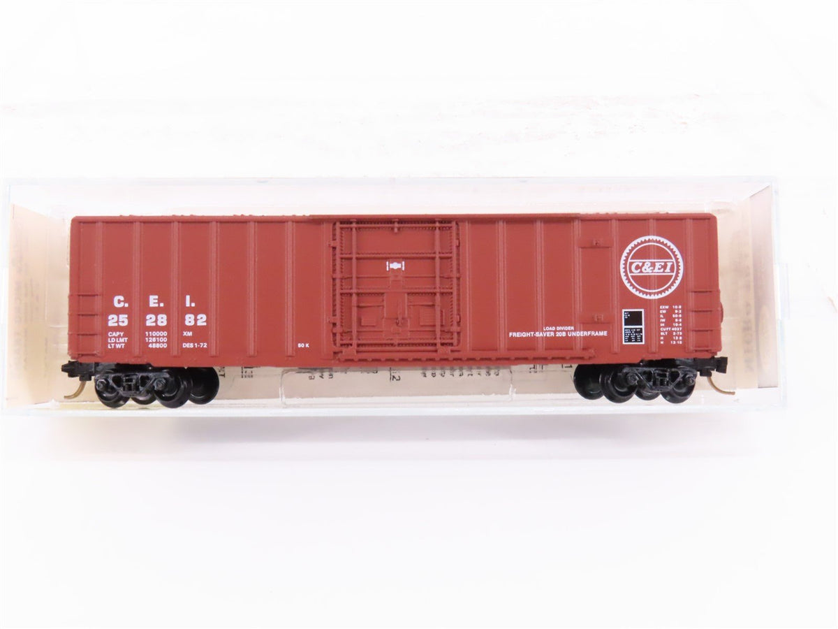 N Scale Kadee Micro-Trains MTL 27030 C&amp;EI Railroad 50&#39; Rib Side Box Car #252882