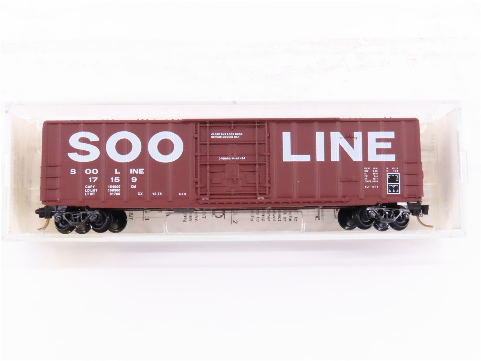 N Scale Kadee Micro-Trains MTL 27060 SOO Line 50' Rib Side Box Car #17159