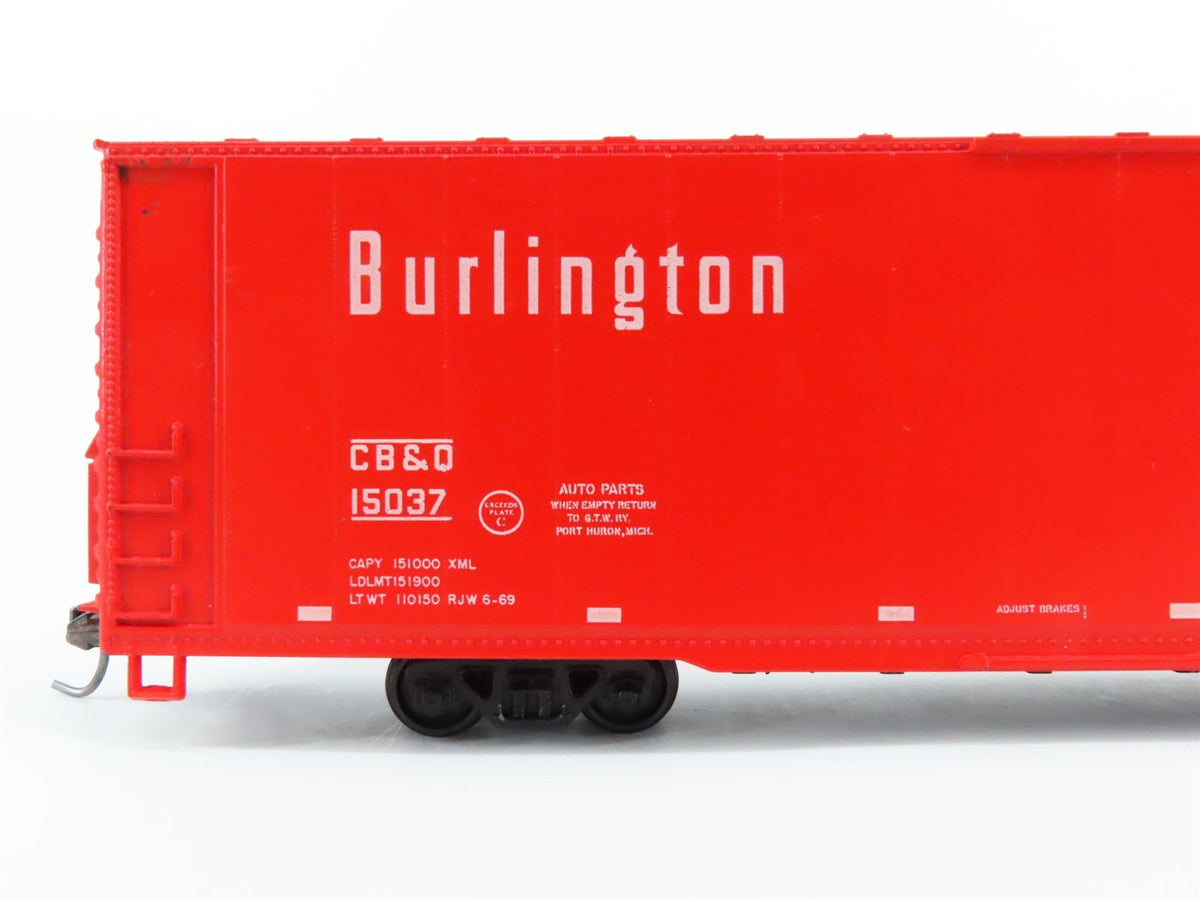 HO Athearn CB&amp;Q Burlington Route Thrall 86&#39; Hi-Cube Auto-Parts Box Car #15037