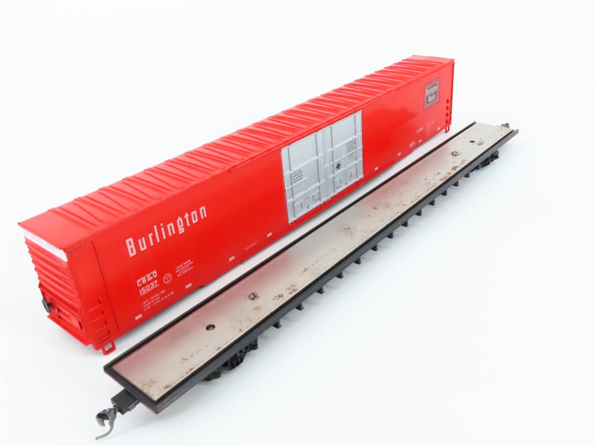 HO Athearn CB&amp;Q Burlington Route Thrall 86&#39; Hi-Cube Auto-Parts Box Car #15037