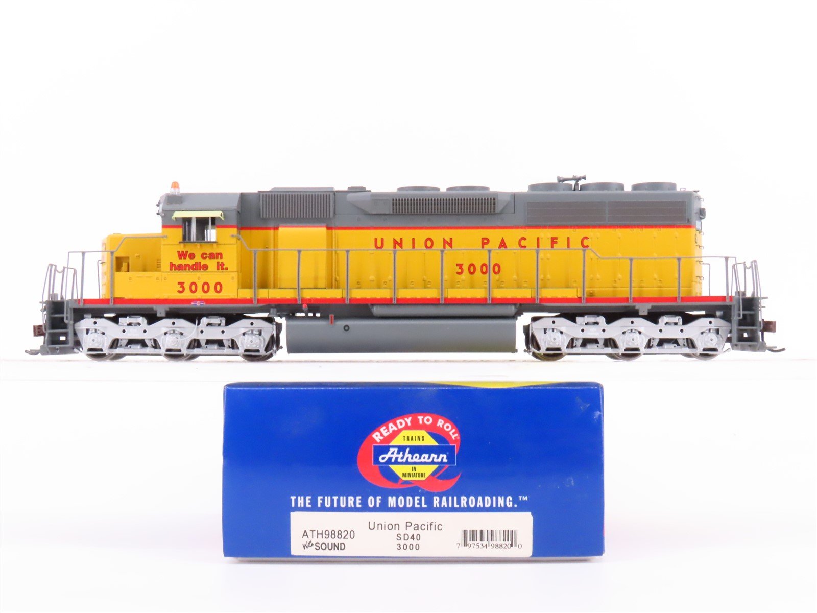 HO Scale Athearn ATH98820 UP Union Pacific SD40-2 Diesel #3000 w/DCC & Sound