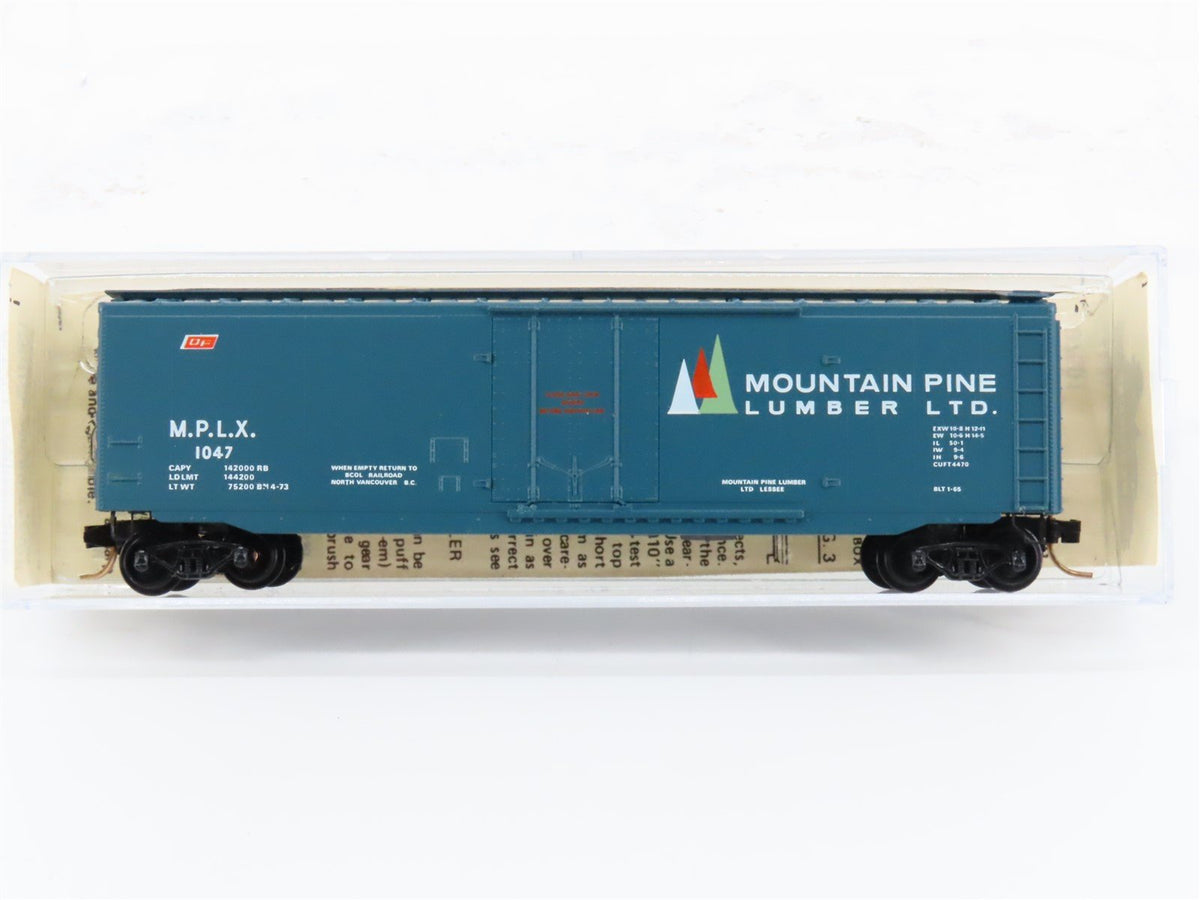 N Scale Kadee Micro-Trains MTL 32030 MPLX Mountain Pine Lumber 50&#39; Box Car #1047