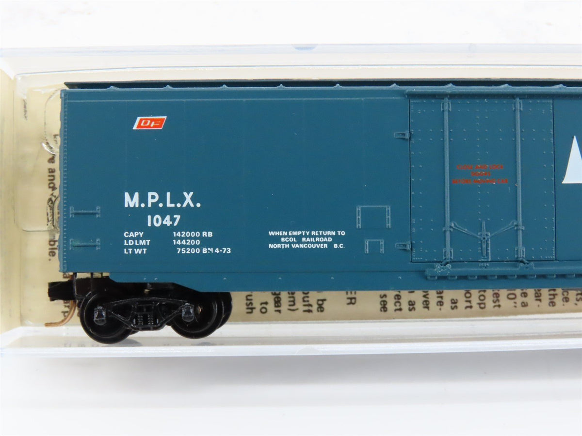 N Scale Kadee Micro-Trains MTL 32030 MPLX Mountain Pine Lumber 50&#39; Box Car #1047