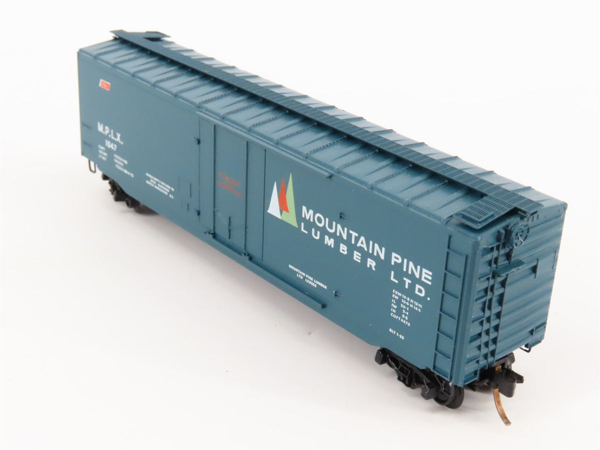 N Scale Kadee Micro-Trains MTL 32030 MPLX Mountain Pine Lumber 50&#39; Box Car #1047