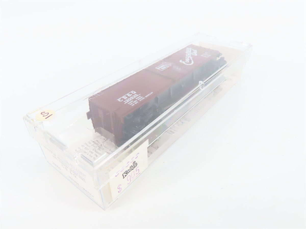 N Scale Kadee Micro-Trains MTL 39050 CB&amp;Q Burlington Route 40&#39; Box Car #120635