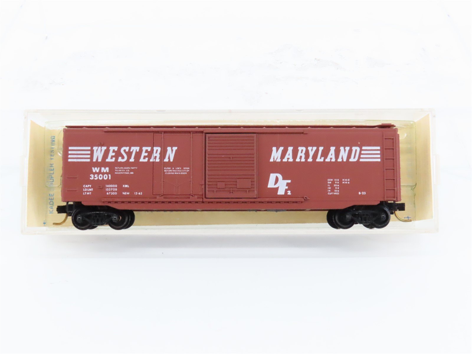 N Kadee Micro-Trains MTL 33451 WM Western Maryland 50' Box Car #35001 Blue Label