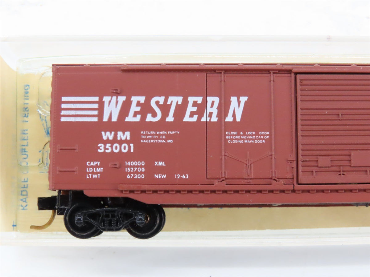 N Kadee Micro-Trains MTL 33451 WM Western Maryland 50&#39; Box Car #35001 Blue Label