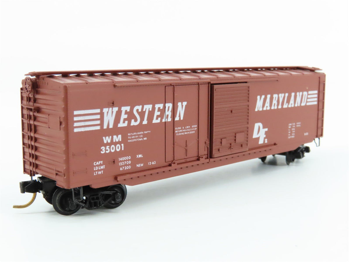 N Kadee Micro-Trains MTL 33451 WM Western Maryland 50&#39; Box Car #35001 Blue Label